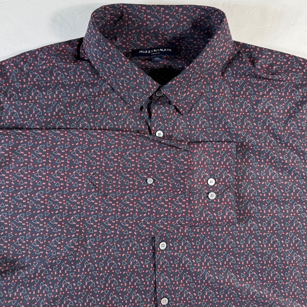 Mizzen Main Leeward Button Down Shirt Mens 2XL Classic Performance L/S‎ AOP